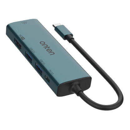 Onten UC125 5 in 1 USB-C / Type-C to HDMI+USB3.0+PD3.0 Multi-function HUB with 100Mbps Network Card - USB HUB by Onten | Online Shopping UK | buy2fix