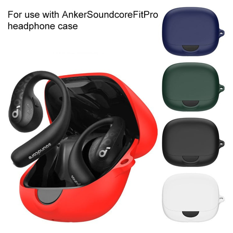 For Anker Soundcore AeroFit  Pro Wireless Earphone Silicone Protective Case(Black) - Other Earphone Case by buy2fix | Online Shopping UK | buy2fix