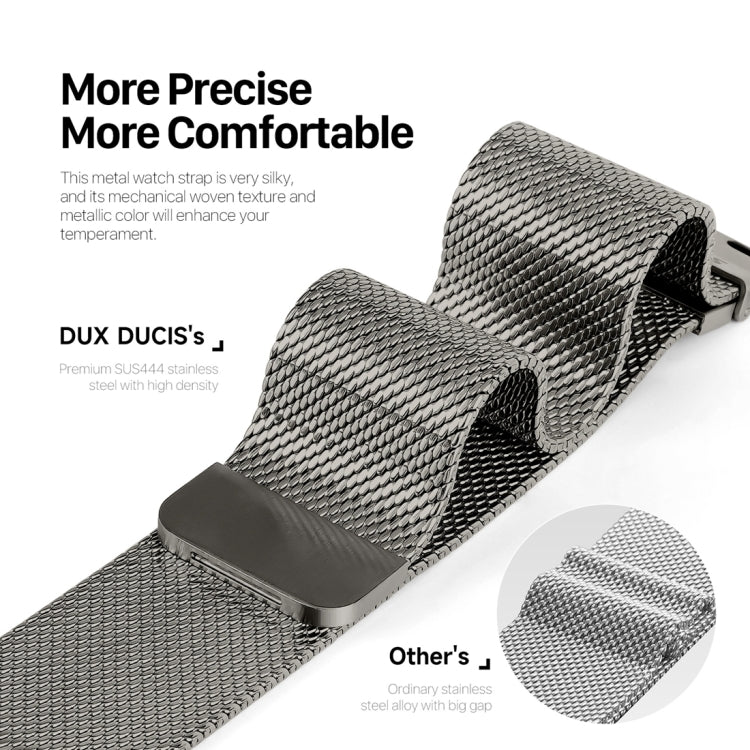 For Apple Watch SE 2023 44mm DUX DUCIS Milanese Pro Series Stainless Steel Watch Band(Graphite) - Watch Bands by DUX DUCIS | Online Shopping UK | buy2fix