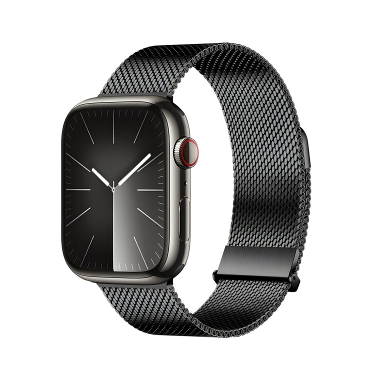 For Apple Watch Series 9 45mm DUX DUCIS Milanese Pro Series Stainless Steel Watch Band(Black) - Watch Bands by DUX DUCIS | Online Shopping UK | buy2fix