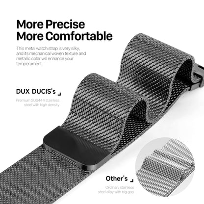 For Apple Watch SE 2022 40mm DUX DUCIS Milanese Pro Series Stainless Steel Watch Band(Black) - Watch Bands by DUX DUCIS | Online Shopping UK | buy2fix