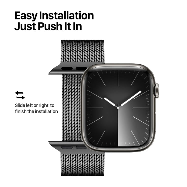 For Apple Watch Series 6 40mm DUX DUCIS Milanese Pro Series Stainless Steel Watch Band(Black) - Watch Bands by DUX DUCIS | Online Shopping UK | buy2fix