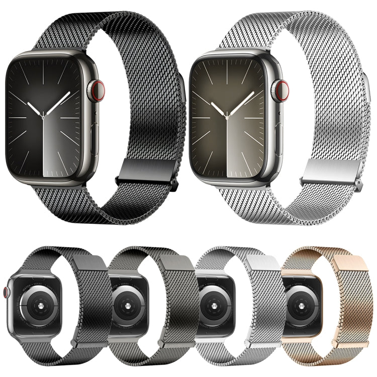 For Apple Watch 38mm DUX DUCIS Milanese Pro Series Stainless Steel Watch Band(Silver) - Watch Bands by DUX DUCIS | Online Shopping UK | buy2fix