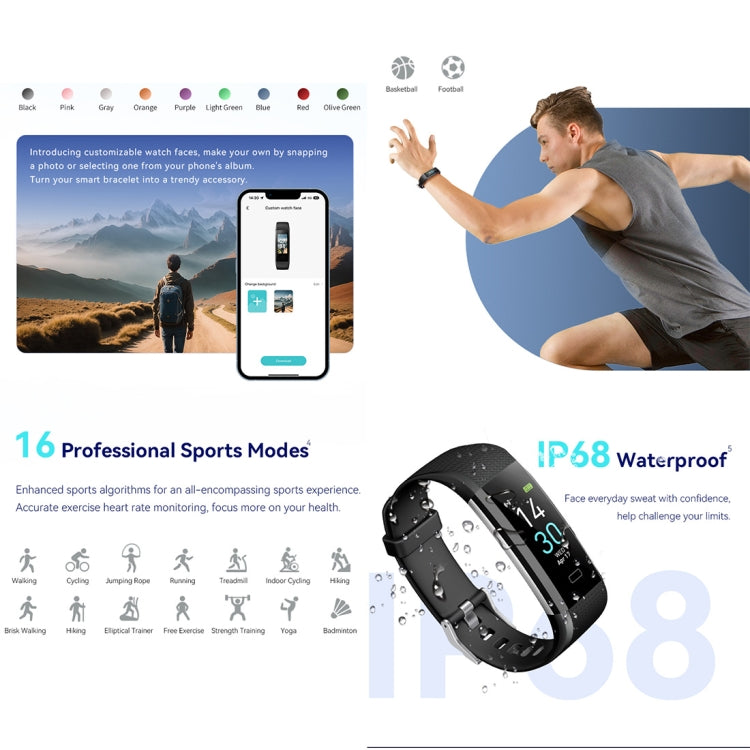 S5-4 Smart Bracelet IP68 Waterproof Heart Rate Sport Fitness Tracker Smart Watch(White) - Smart Wristbands by buy2fix | Online Shopping UK | buy2fix