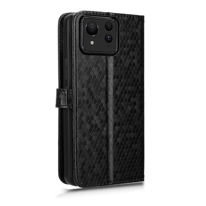 For Asus Zenfone 11 Ultra Honeycomb Dot Texture Leather Phone Case(Black) - ASUS Cases by buy2fix | Online Shopping UK | buy2fix