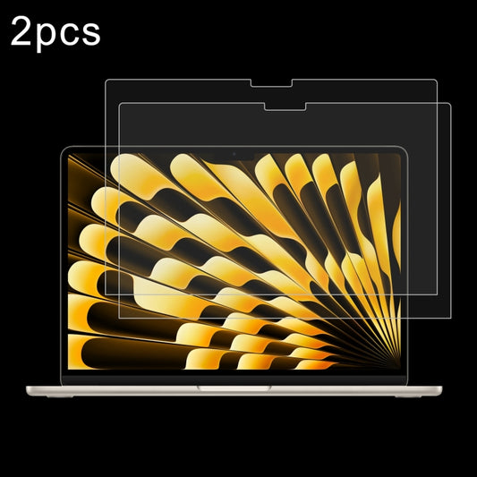 For Macbook Air 15 2024 2pcs 0.26mm 9H Surface Hardness Explosion-proof Tempered Glass Film - Screen Protectors by buy2fix | Online Shopping UK | buy2fix