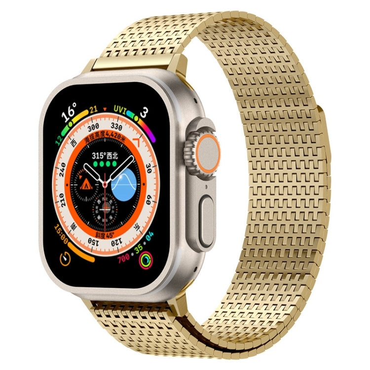 For Apple Watch Series 2 42mm Milanese Loop Magnetic Clasp Stainless Steel Watch Band(Gold) - Watch Bands by buy2fix | Online Shopping UK | buy2fix