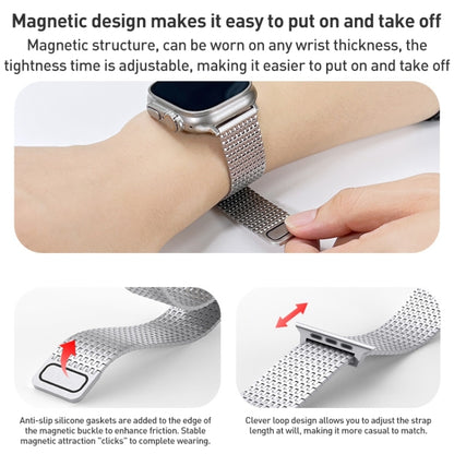 For Apple Watch SE 2023 44mm Milanese Loop Magnetic Clasp Stainless Steel Watch Band(Silver) - Watch Bands by buy2fix | Online Shopping UK | buy2fix