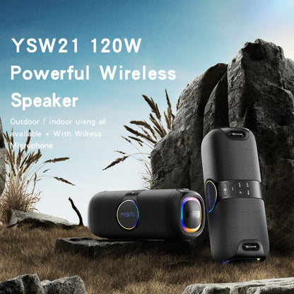 Yesido YSW21 Outdoor Portable Wireless Bluetooth Speaker with Microphone(Black) - Desktop Speaker by Yesido | Online Shopping UK | buy2fix