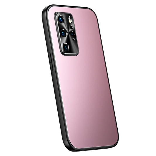 For Huawei P40 R-JUST RJ-61 Electroplating Frosted TPU + PC Phone Case(Pink) - Huawei Cases by R-JUST | Online Shopping UK | buy2fix