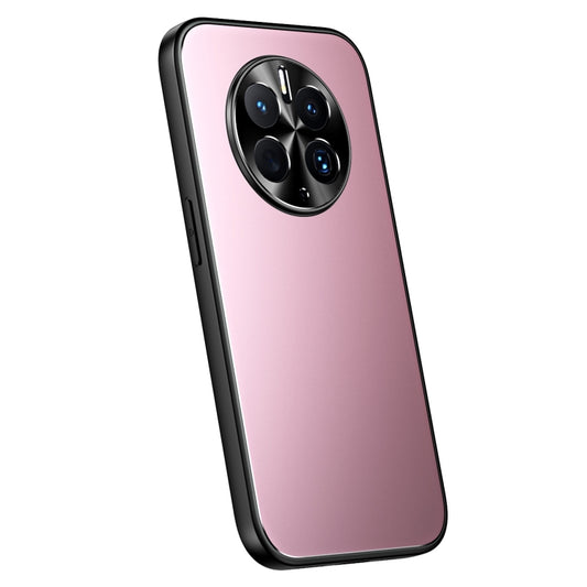 For Huawei Mate 50 R-JUST RJ-61 Electroplating Frosted TPU + PC Phone Case(Pink) - Huawei Cases by R-JUST | Online Shopping UK | buy2fix