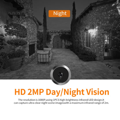 ESCAM C23 3.97 inch 1080p Smart Digital Door Concealed Viewer Wide Angle With Night Vision(Black) - Video DoorBell by ESCAM | Online Shopping UK | buy2fix