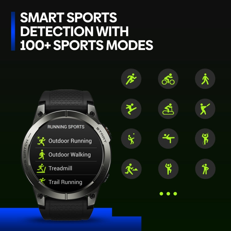 Zeblaze Stratos 3 Pro 1.43 inch AMOLED Screen Sports Smart Watch Support Bluethooth Call(Black) - Smart Watches by Zeblaze | Online Shopping UK | buy2fix
