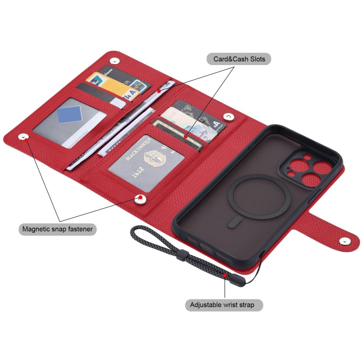 For iPhone 12 Pro Max ViLi GHA Series Shockproof MagSafe RFID Leather Attraction Horizontal Flip Phone Case(Red) - iPhone 12 Pro Max Cases by ViLi | Online Shopping UK | buy2fix