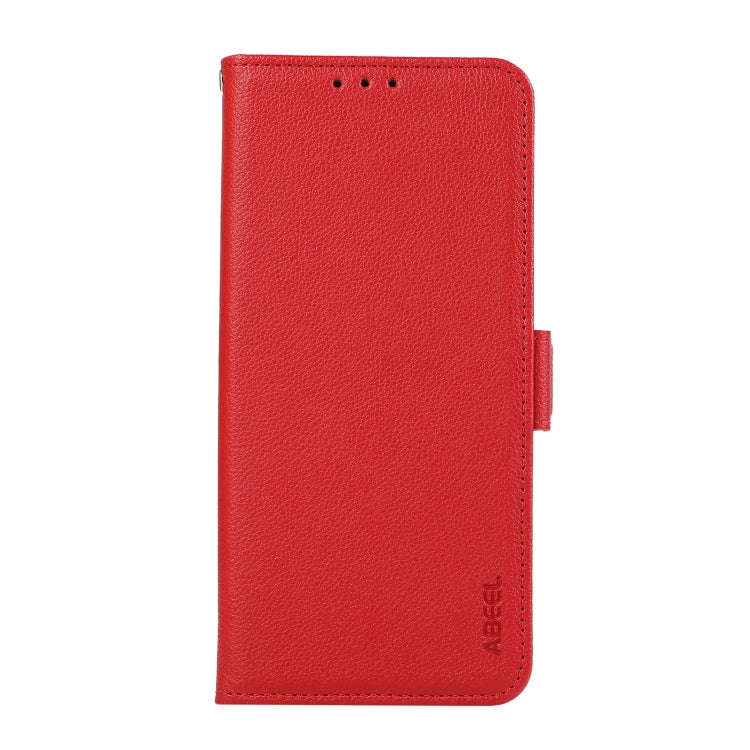 For Samsung Galaxy S22 Ultra 5G ABEEL Side-Magnetic Litchi Pattern Leather RFID Phone Case(Red) - Galaxy S22 Ultra 5G Cases by buy2fix | Online Shopping UK | buy2fix