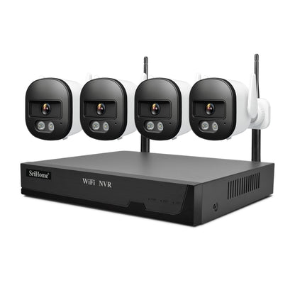 SriHome NVS001E-IPC056 Ultra HD 4 Channel WiFi Network Video Recorder Set(AU Plug) - Video Recorder Kit by SriHome | Online Shopping UK | buy2fix