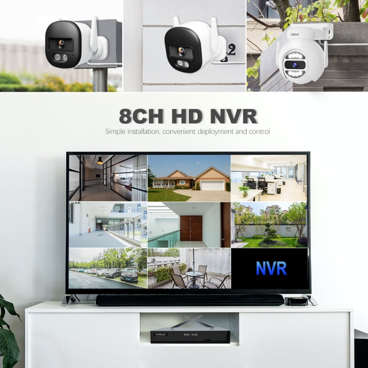 SriHome NVS001E-IPC056 Ultra HD 4 Channel WiFi Network Video Recorder Set(UK Plug) - Video Recorder Kit by SriHome | Online Shopping UK | buy2fix