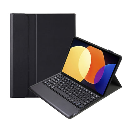 For Xiaomi Pad 6S Pro 12.4 Lambskin Texture Detachable Bluetooth Keyboard Leather Case(Black) - Others Keyboard by buy2fix | Online Shopping UK | buy2fix