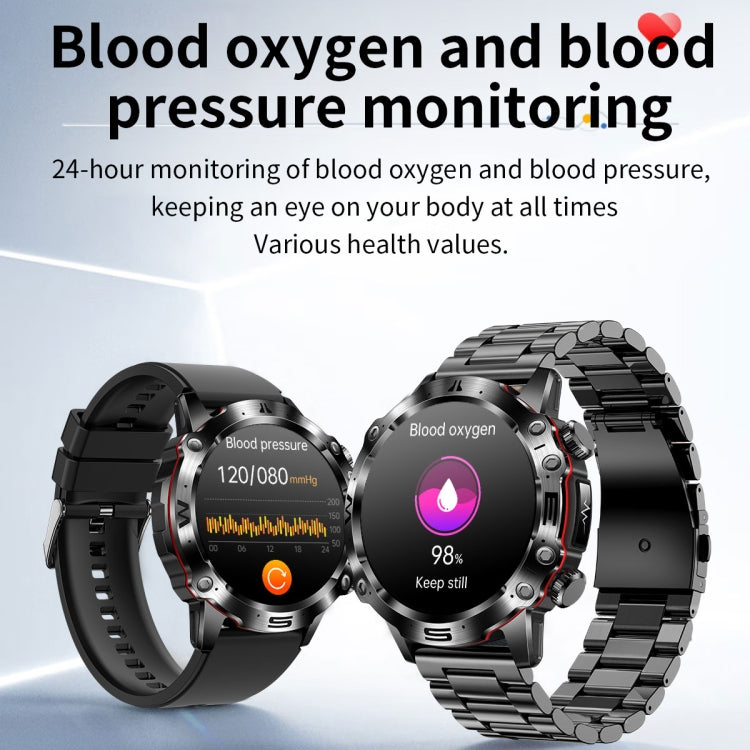 ET482 1.43 inch AMOLED Screen Sports Smart Watch Support Bluethooth Call /  ECG Function(Black Steel Band) - Smart Watches by buy2fix | Online Shopping UK | buy2fix