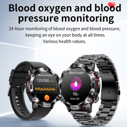 ET482 1.43 inch AMOLED Screen Sports Smart Watch Support Bluethooth Call /  ECG Function(Black Steel Band) - Smart Watches by buy2fix | Online Shopping UK | buy2fix