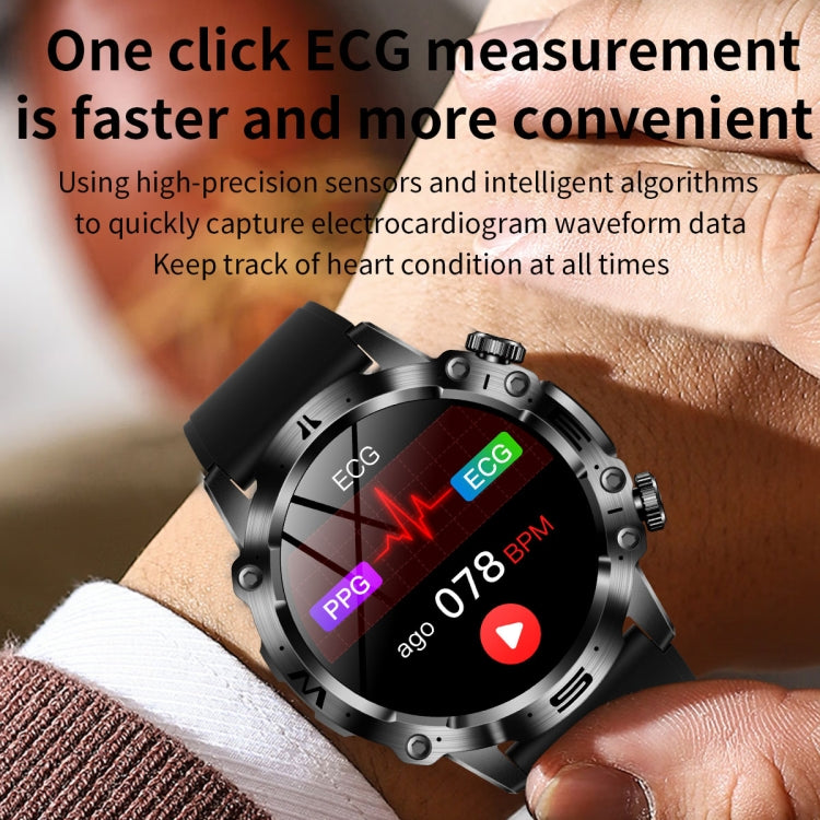 ET482 1.43 inch AMOLED Screen Sports Smart Watch Support Bluethooth Call /  ECG Function(Black Steel Band) - Smart Watches by buy2fix | Online Shopping UK | buy2fix