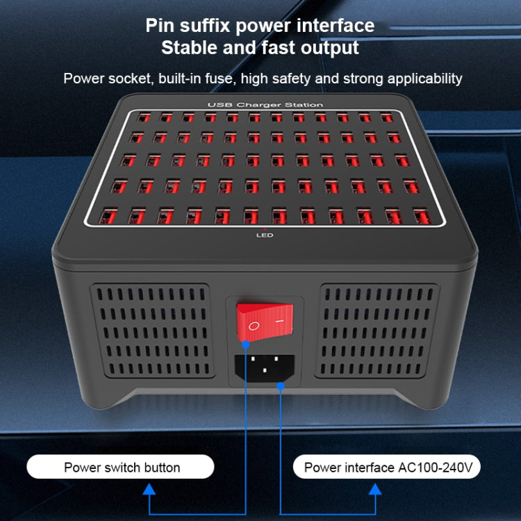 YFY-A78 300W 60 Ports USB Smart Charging Station(EU Plug) - Multifunction Charger by buy2fix | Online Shopping UK | buy2fix