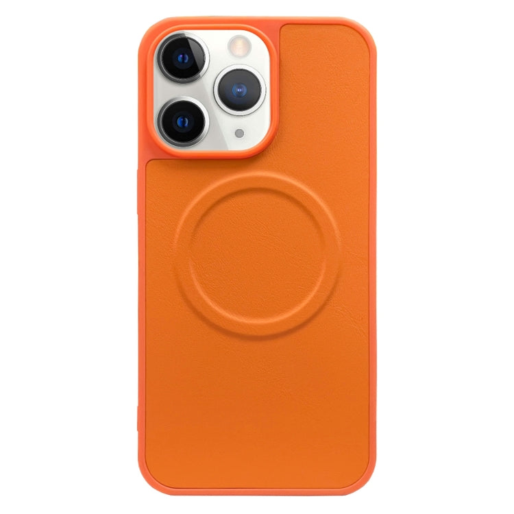 For iPhone 11 Pro 2 in 1 MagSafe Magnetic Silicone Leather Phone Case(Orange) - iPhone 11 Pro Cases by buy2fix | Online Shopping UK | buy2fix