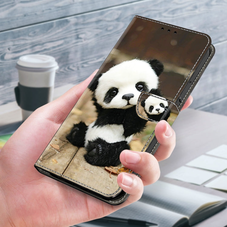 For Samsung Galaxy S22+ 5G Crystal Painted Leather Phone case(Panda) - Galaxy S22+ 5G Cases by buy2fix | Online Shopping UK | buy2fix