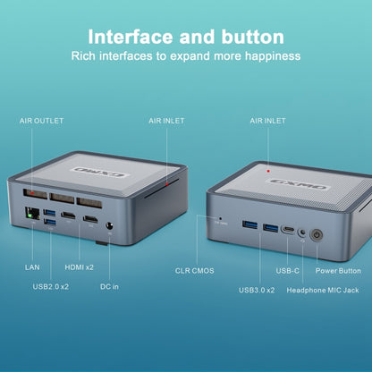 GXMO U58 Windows 11 AMD Ryzen 7-5800U 8 Core Processor Mini Computer, Specification:16GB+512GB - Windows Mini PCs by GXMO | Online Shopping UK | buy2fix