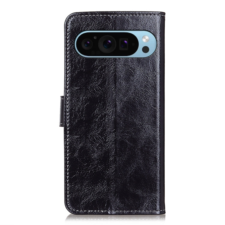 For Google Pixel 9 Retro Crazy Horse Texture Flip Leather Phone Case(Black) - Google Cases by buy2fix | Online Shopping UK | buy2fix