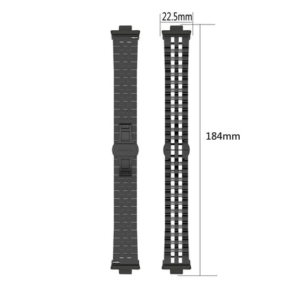 For  Xiaomi Redmi Watch 4 Five-bead Butterfly Buckle Metal Watch Band(Black) - Watch Bands by buy2fix | Online Shopping UK | buy2fix