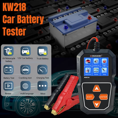 KONNWEI KW218 2.4 inch Color Screen Car Battery Tester(Black) - Code Readers & Scan Tools by KONNWEI | Online Shopping UK | buy2fix
