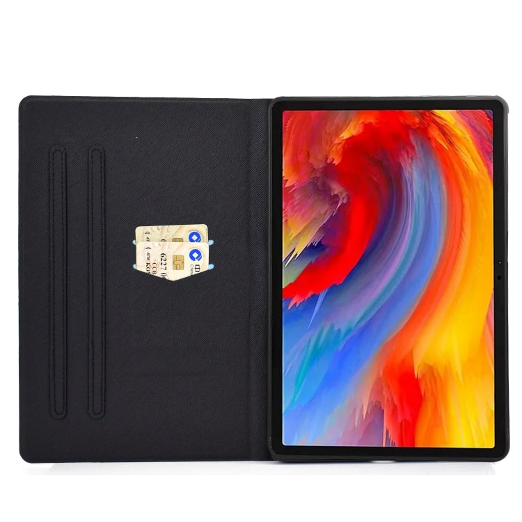 For Lenovo Tab M11 / Xiaoxin Pad 11 2024 Electric Pressed Colored Drawing Smart Leather Tablet Case(Eiffel Tower) - Lenovo by buy2fix | Online Shopping UK | buy2fix