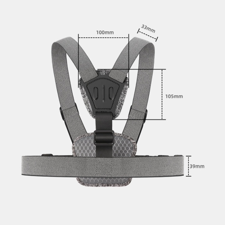 4 in 1 Adjustable Body Mount Belt Chest Strap with Mount & Screw(Grey) - Chest Belt by RUIGPRO | Online Shopping UK | buy2fix