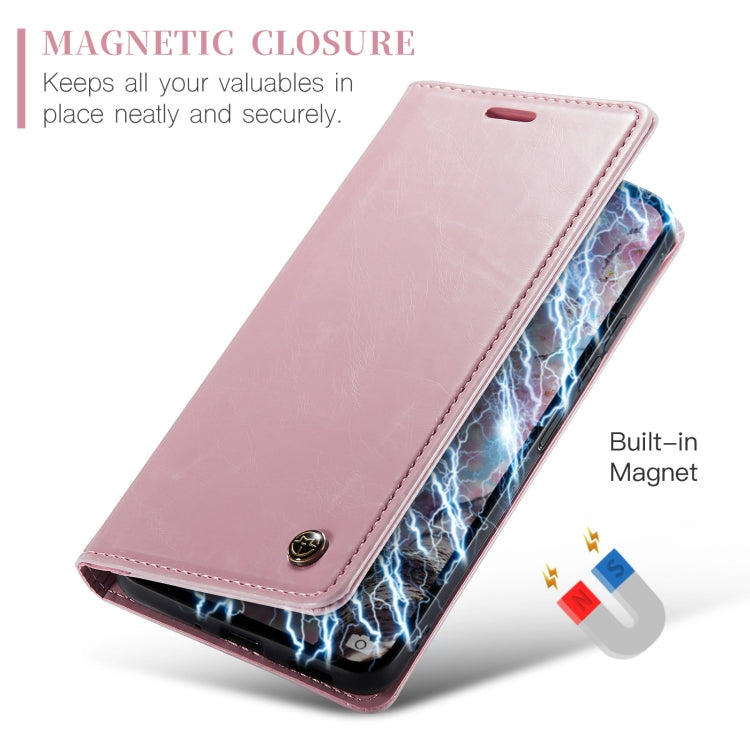 For Xiaomi Redmi Note 13 Pro 5G CaseMe 003 Crazy Horse Texture Flip Leather Phone Case(Pink) - Xiaomi Cases by CaseMe | Online Shopping UK | buy2fix