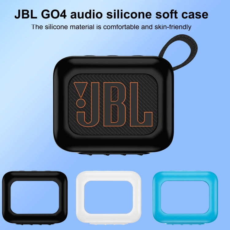 For JBL Go 4 Wireless Bluetooth Speaker Silicone Protective Case(Black) - Protective Case by buy2fix | Online Shopping UK | buy2fix