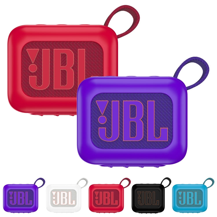 For JBL Go 4 Wireless Bluetooth Speaker Silicone Protective Case(Black) - Protective Case by buy2fix | Online Shopping UK | buy2fix