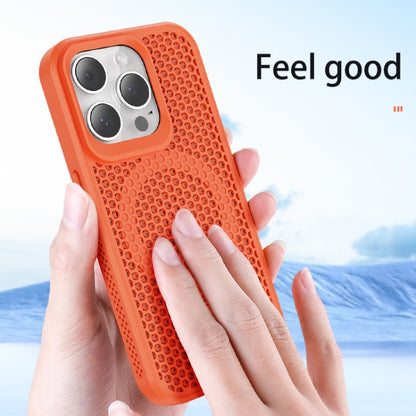 For iPhone 16 Pro MagSafe Magnetic Heat Dissipation Phone Case(Orange) - iPhone 16 Pro Cases by buy2fix | Online Shopping UK | buy2fix