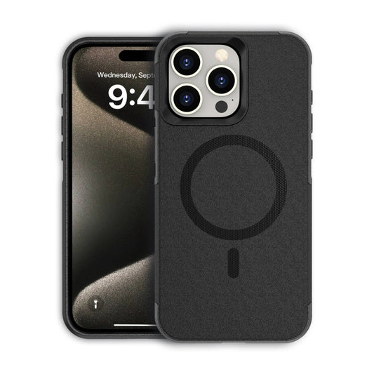 For iPhone 15 Pro RedPepper Armor Magsafe PC Hybrid TPU Phone Case(Black) - iPhone 15 Pro Cases by RedPepper | Online Shopping UK | buy2fix