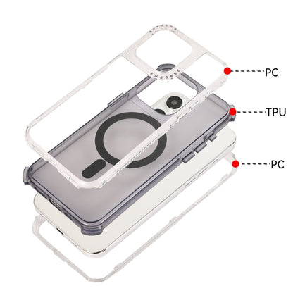 For iPhone 16 Pro Dreamland MagSafe Magnetic 3 in 1 TPU + PC Phone Case(Transparent Black) - iPhone 16 Pro Cases by buy2fix | Online Shopping UK | buy2fix