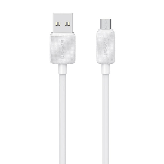 USAMS US-SJ700 USB to Micro USB 2A Striped Fast Charge Data Cable, Length:3m(White) - Micro USB Cable by USAMS | Online Shopping UK | buy2fix