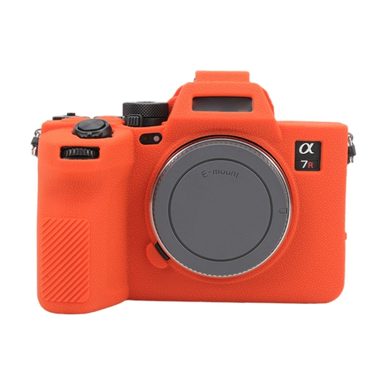 For Sony ILCE7RM5 / A7R5 Litchi Texture Soft Silicone Protective Case(Orange) - Protective Case by buy2fix | Online Shopping UK | buy2fix