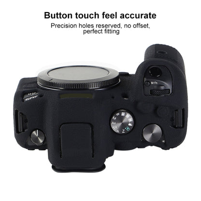 For Canon EOS R6 Mark II Litchi Texture Soft Silicone Protective Case(Black) - Protective Case by buy2fix | Online Shopping UK | buy2fix