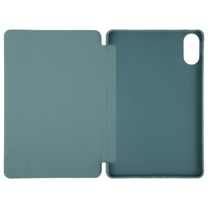 For Huawei MatePad SE 11 2024 Tri-fold Silicone Leather Tablet Case(Dark Green) - Huawei by buy2fix | Online Shopping UK | buy2fix