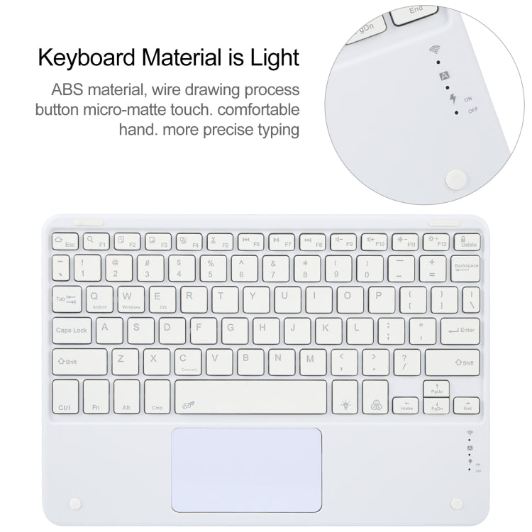 For Xiaomi Pad 6 Square Button Bluetooth Keyboard Rotatable Holder Leather Case with Touchpad(Sky Blue) - Others Keyboard by buy2fix | Online Shopping UK | buy2fix