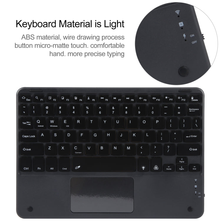 For Xiaomi Pad 6 Square Button Bluetooth Keyboard Rotatable Holder Leather Case with Touchpad(Black) - Others Keyboard by buy2fix | Online Shopping UK | buy2fix