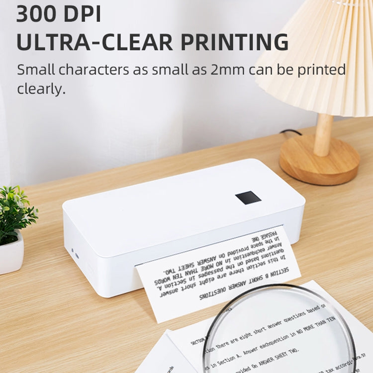 A4 mini Portable Bluetooth HD Thermal Printer for Home Office Study(US Plug) - Printer by buy2fix | Online Shopping UK | buy2fix