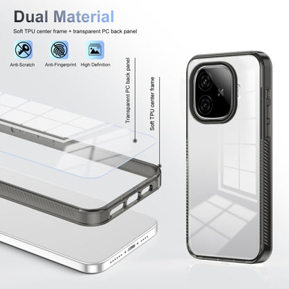 For vivo iQOO Z9 Global 2.5mm Anti-slip Clear Acrylic Hybrid TPU Phone Case(Black) - vivo Cases by buy2fix | Online Shopping UK | buy2fix