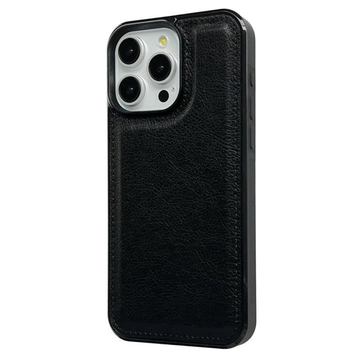 For iPhone 16 Pro Max Cowhide Texture Back Cover Phone Case(Black) - iPhone 16 Pro Max Cases by buy2fix | Online Shopping UK | buy2fix