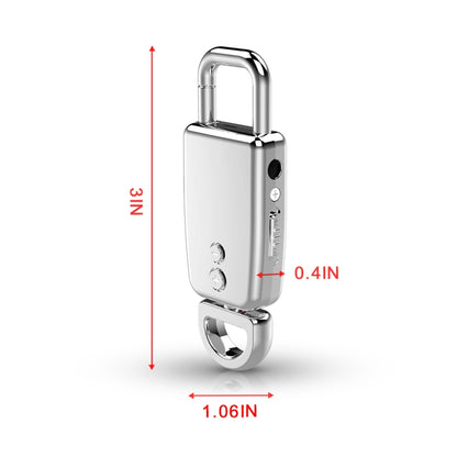 JNN S20 Zinc Alloy Keychain Voice Recorder, Memory:16GB(Silver) - Other Style by JNN | Online Shopping UK | buy2fix